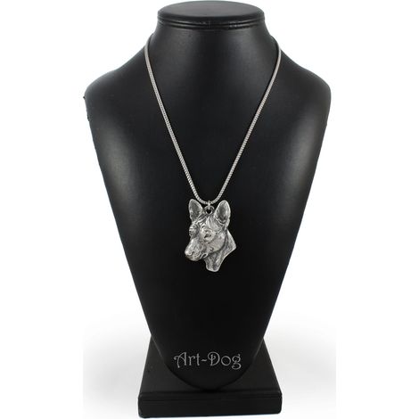 Basenji, Basenji, Cane del Congo - collana con ciondolo a forma di cane su catena d'argento, gioiello unico di Art-Dog (1/5)