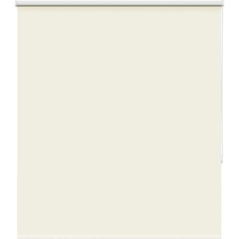 Store enrouleur occultant blanc cassé, dimensions 130x150 cm, en tissu. (1/5)