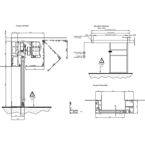 Porte coulissante Automatique 1 VANTAIL L1000xH2050