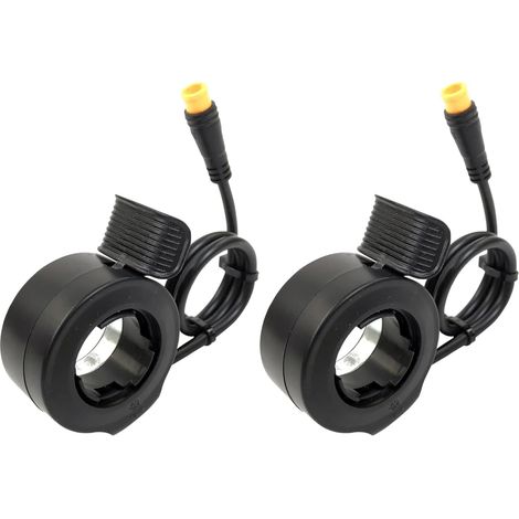 CCYKXA 2Pcs Electric Bike Thumb Throttle, Right/Left Electric Bike Thumb Accelerator for 3 Pin Female Controller Accessories, for Electric Scooter and E-Bike (1/5)