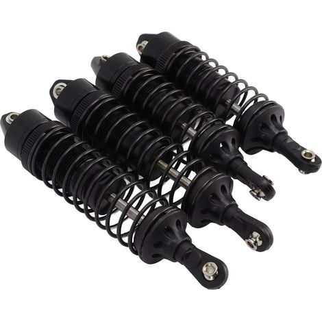 Stoßdämpfer für Vorder- und Hinterachse für ferngesteuerte Autos, aus Aluminiumlegierung mit Kunststofffedern, passend für TRAXXAS SLASH 1/10 ferngesteuerte Autos, schwarz. (1/4)