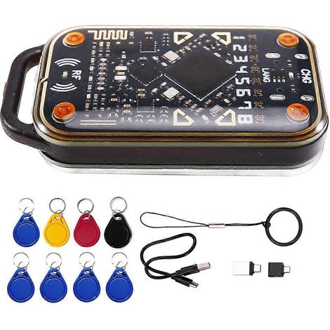 Chameleon V3.0 Émulateur de puce RFID Lecteur d'identification IC 125K 13,56M Carte NFC Duplicateur Copieur d'étiquettes + Porte-clés 4XUID/CUID (1/5)