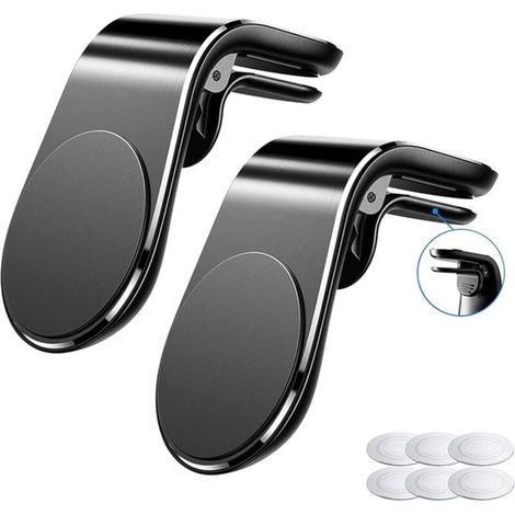 Handyhalterung - Magnetische Auto-Handyhalterung - Schwarz (2er-Pack) (1/5)
