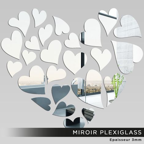 Miroir Plexiglass - Coeur - 164x180 cm (1/2)