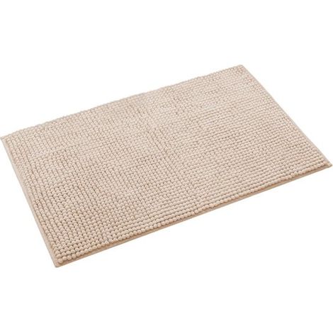 Tapis de bain - Tapis de bain chenille - Tapis de bain absorbant - Tapis de bain antidérapant - 50 x 80 cm - Tapis décoratif - Poils courts - Ultra-absorbant - Doux - Convient pour baignoire, douche e (1/5)