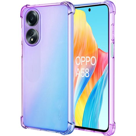 Fallfeste Schutzhülle mit Farbverlauf für Oppo A58 4G, Lila/Blau (1/5)