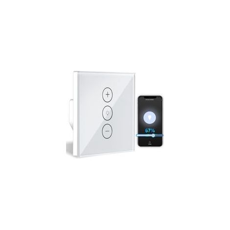 Gradateur WiFi 1-100% con minutos – Commande vocale – Lámparas compatibles INC, CFL, LED – Instalación fácil en diversos emplazamientos