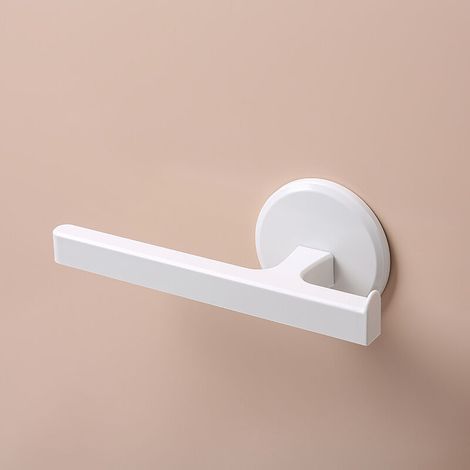 Crochet porte-serviettes mural en plastique Porte-serviettes suspendu à un placard Crochet porte-serviettes en plastique Le porte-serviettes ABS sans perçage pour la cuisine(Blanc) (1/5)