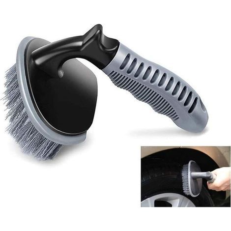 Brosse de lavage de pneus avec poignée universelle en caoutchouc, haute qualité (1/5)