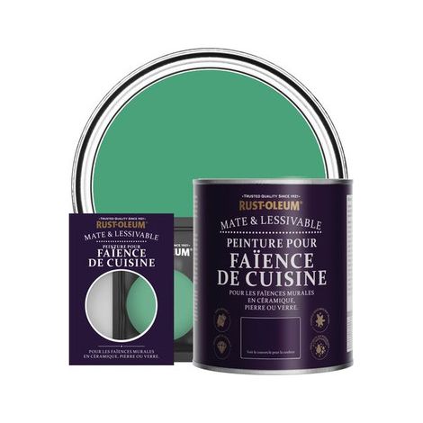 Peinture pour Faïence de Cuisine, Finition Mate - Émeraude (1/3)