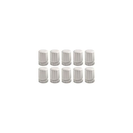 Lot de 10 interrupteurs à main pour collecteur de chauffage au sol, M30 x 1,5, bouton de valve de radiateur en plastique ABS, accessoire de vanne de contrôle de température, blanc-Crezuo (1/5)