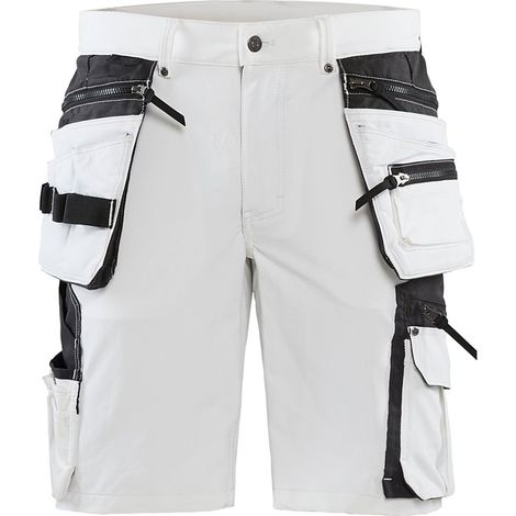Short de travail stretch pour peintre 4D 1088 - Blanc/Gris foncé 4XL - FR(58) - SE(C64) - Standards