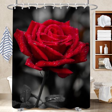 Rideau de bain imprimé polyester 180x180 séchage rapide housse de baignoire pour une colocation (1/5)