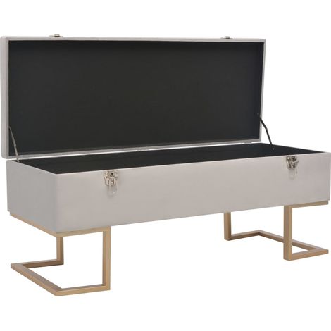 Maison Exclusive - Bank mit Staufach 105 cm Grau Samt