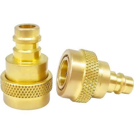 Kit de conversion AC R134a vers R1234yf (2 pièces), adaptateur rapide, connecteur haute et basse tension réglable, pour A (1/4)