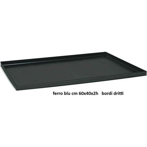 Teglia rett lam blu 60x20x2 bordi dritti sp 0,8mm agnelli