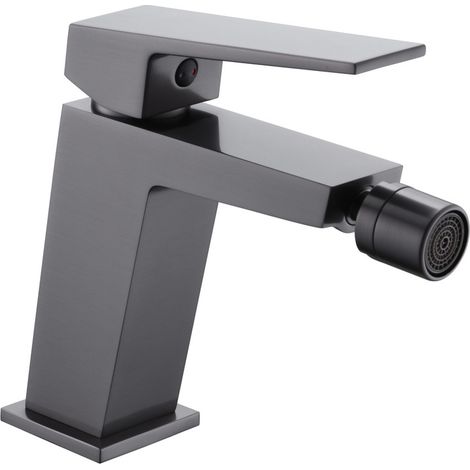 Mice - Rubinetto monocomando bidet - Miscelatore bagno WC - Rubinetteria bagno acqua calda/fredda - Color Black Gun Metal - BDAR025-2BGM (1/2)