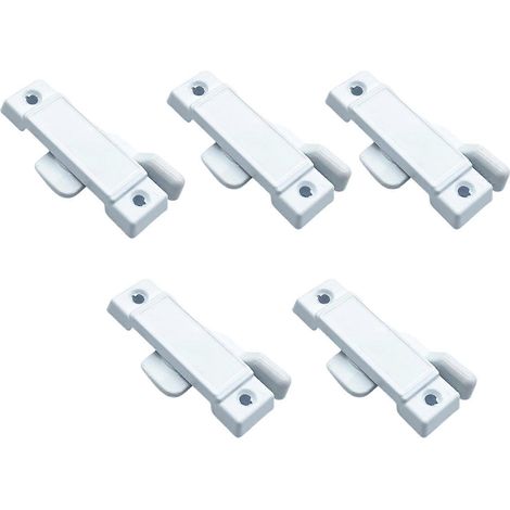Lot de 5 verrous de sécurité de rechange pour fenêtres coulissantes verticales et horizontales, résistants. (1/5)