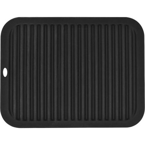 Tapis de drainage en silicone 30x23 cm, résistant à la chaleur jusqu'à 230 °C, nervures en relief (1/5)