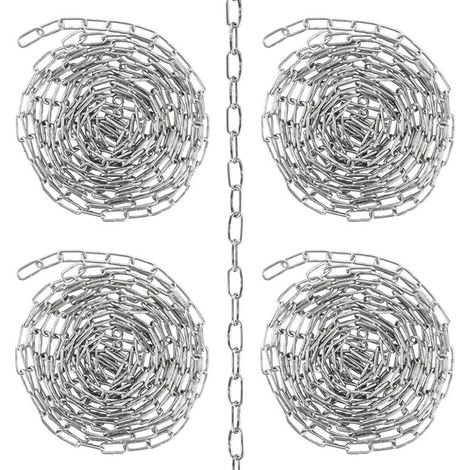 4 Pièces M3 Chaîne en Acier Inoxydable 4M Chaîne en Acier 3mm Maillons Soudés en Acier Inoxydable 304 pour Connecter et Suspendre (1/5)