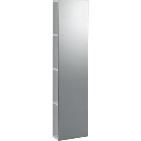 Etagère Geberit iConavec miroir: Largeur 28cm, Hauteur 120cm, Profondeur 14cm, Blanc / Laqué ultra-brillant