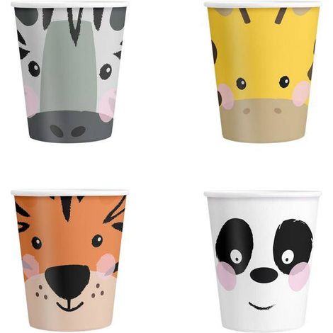 Tasses animaux, lot de 4