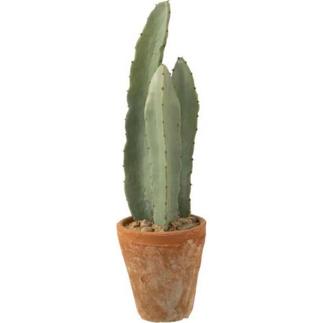Plante Artificielle en Pot "Cactus" 48cm Vert