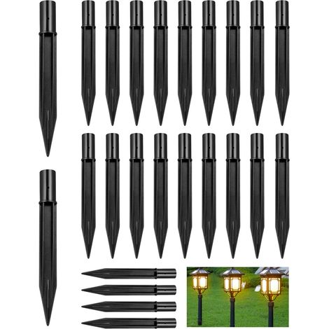 30 pièces piquet de lumière en plastique, piquet de lumière de jardin, piquet de lumière solaire pour jardin extérieur, piquet de lumière solaire au sol, lumière de pelouse, décoration de lampe (1/5)