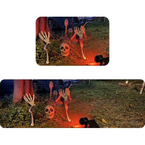 Halloween-Küchenmatten, 2er-Set bequeme Küchenmatten und Teppiche