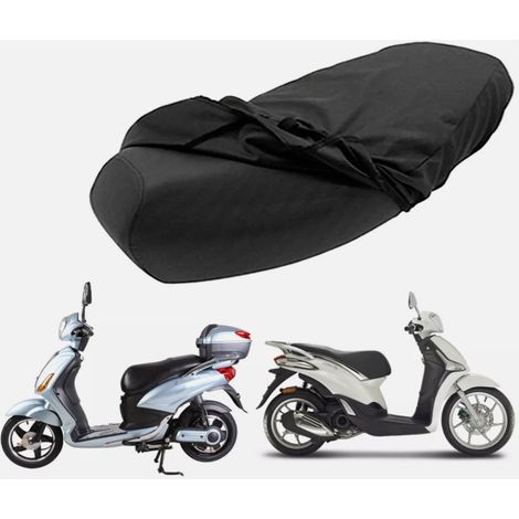 COPRISELLA PER MOTO SCOOTER NERO IN NYLON IMPERMEABILE RESISTENTE 75CM X 120CM