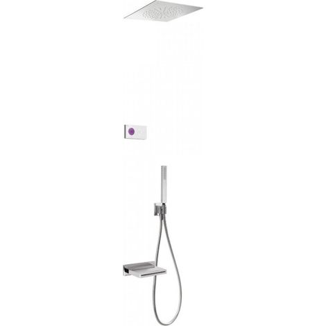 Kit de baignoire thermostatique électronique et encastré SHOWER TECHNOLOGYavec contrôle électronique compris (blanc) - TRES 0928 (1/2)