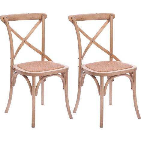 Chaises bistrot en bois massif naturel (lot de 2) - ESTAMINET (1/5)