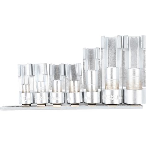 GARRYFIZH Jeu de douilles de dépose de sonde à oxygène 7 pièces, alliage chrome, clé O2 pour injecteur d'huile véhicule