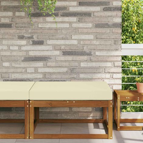 vidaXL Outdoor Sofa Cushion Cream 80 x 80 x 8 cm Polyester
