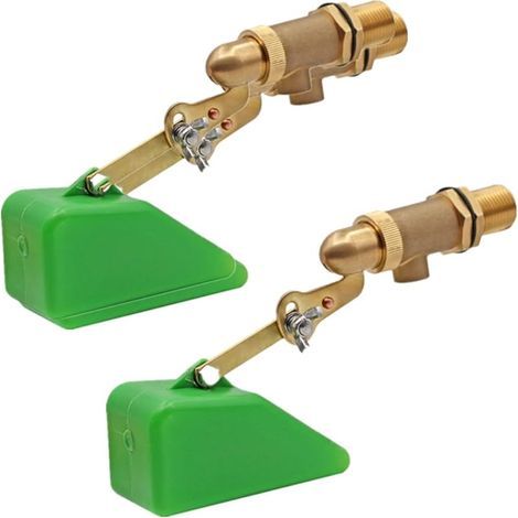 2Pcs Vanne en laiton de 1/2" avec Vanne Flottante en Plastique pour le Montage du Réservoir, Robinet à Tournant Sphérique flottant avec Bras Réglable pour Aquarium Abreuvoir Mouton (1/5)