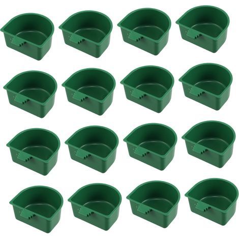 16pièces Abreuvoir pour Cage à Oiseaux Coupelle pour Poulailler avec Pince Support De Pince pour Gamelle pour Perroquet Mangeoire pour Oiseaux Et Accessoires pour Cage (1/5)