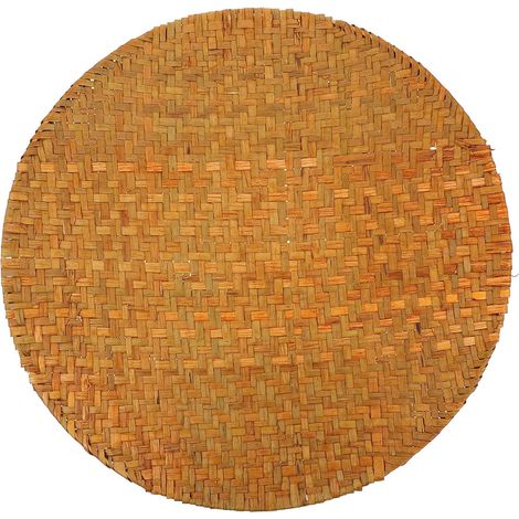 léger en paille tissée à la main de couleur orange et de (1/5)
