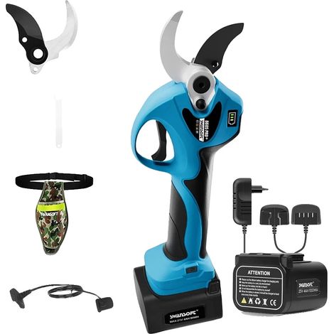 Forbici da potatura, motore brushless, due batterie da 4 Ah, modello 8605pro, due batterie, spina UE 100V-240V (1/2)