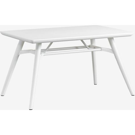 Sklum – Table de salle à manger rectangulaire 135x80 cm – Plateau ABS et pieds polypropylène – Hauteur 74 cm – Patins antidérapants pour sol