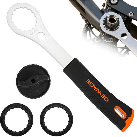 Outil Centerlock pour disques de Frein de vélo,clé Centerlock clé pour boîtier de pédalier de vélo avec 2 adaptateurs et 1 outil pour cache-manivelle,compatible avec Hollowtech II (1/5)