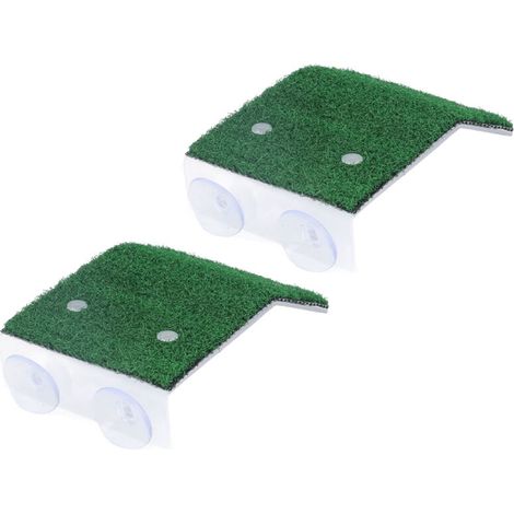 Bardusch-Lot de 2 plateformes pour tortues, polyvalentes et faciles à nettoyer, avec ventouses pour aquarium. (1/5)