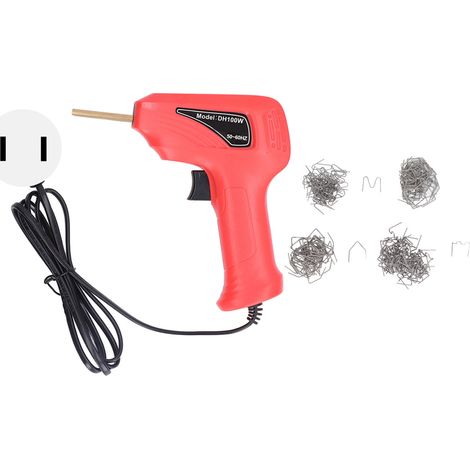 Pistolet à souder plastique robuste avec agrafe, kit pratique de réparation de pare-chocs, soudeuse plastique à agrafer, fiche US 100-120V, rouge (1/5)