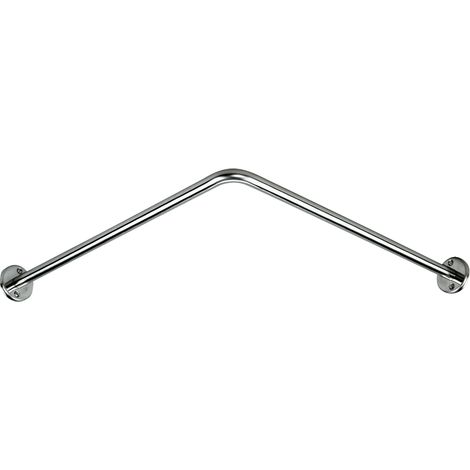 Barre de rideau d'angle Delabie D16, 800x800mm, finition polie brillante (restposte) (1/2)