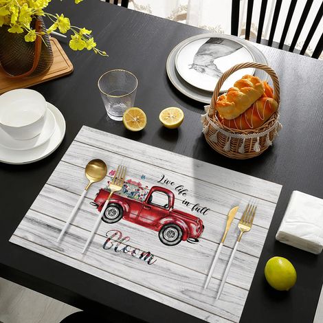 Hot-selling PVC placemats, non-slip, waterproof, heat-insulating, letter series, hotel restaurant Western-style placemats - Letter design - 11 - Leather printed with color 3045CM
