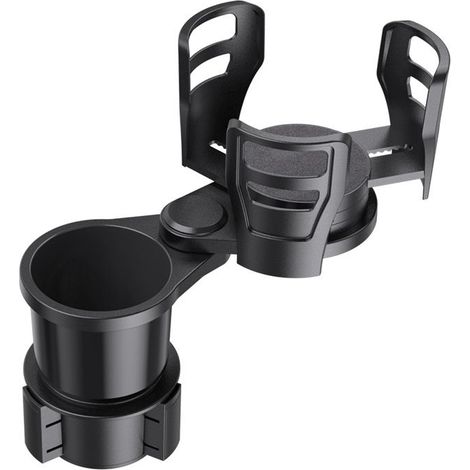 Support de Gobelet Voiture Universel, Extenseur de Porte-Gobelet Rotatif à 360° avec Plateau Repas Réglable, Accessoire Auto Multifonction (1/5)