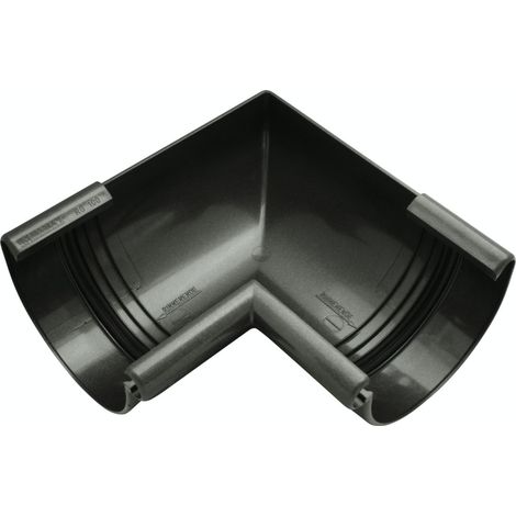 Marley Rinnenwinkel Halbrund, RG 75, anthrazit-metallic, innen