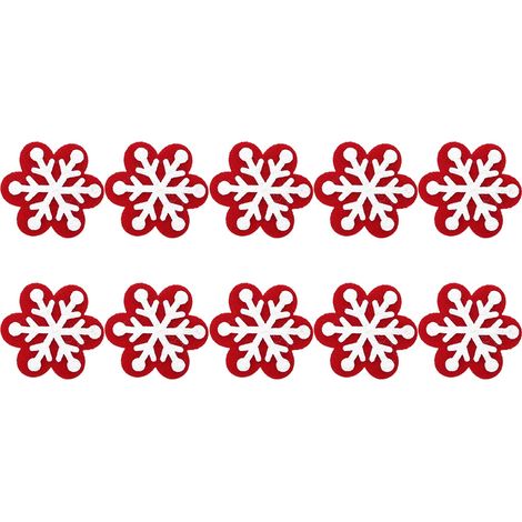 10 Pièces Patchs Noël en Tissu Non Tissé, Décoration de Fête (Boule de Neige) (1/5)