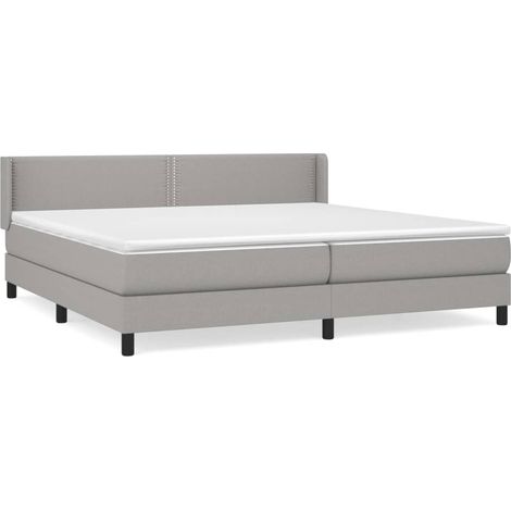 Maison Exclusive - Boxspringbett mit Matratze Hellgrau 200x200 cm