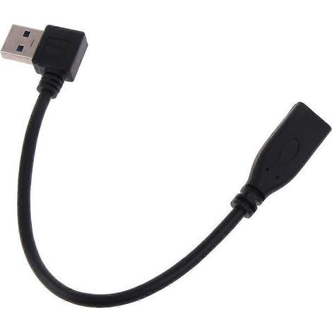 Câble de conversion USB 3.1 vers USB-A coudé 20cm pour transfert de données et cha (1/4)