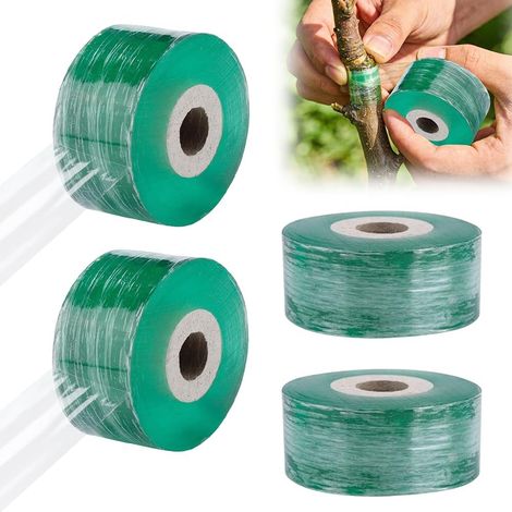 4 Pièces Ruban de Greffage, Film Transparent Extensible, Auto-adhésif Greffage Ruban Ruban de Réparation pour Réparation de Plante pour Arbre Fruitier, Semis, Fleurs, Pépinière (1/5)